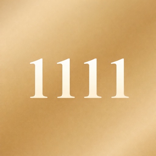 エンジェルナンバー1111を表す金色背景の数字デザインアイキャッチ