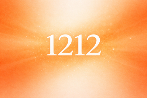 エンジェルナンバー1212を表すオレンジ系グラデーション背景の数字デザインアイキャッチ
