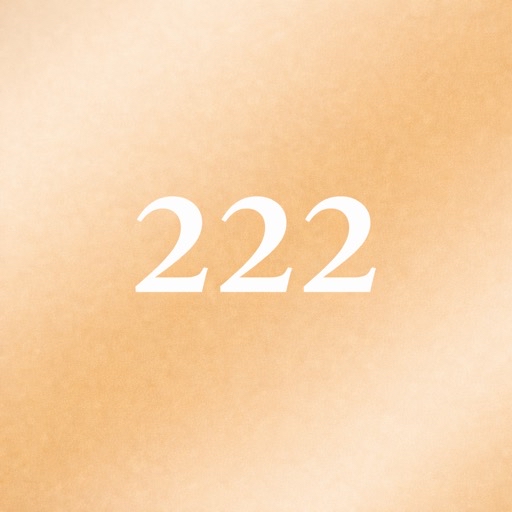 エンジェルナンバー222を表す金色背景の数字デザインアイキャッチ