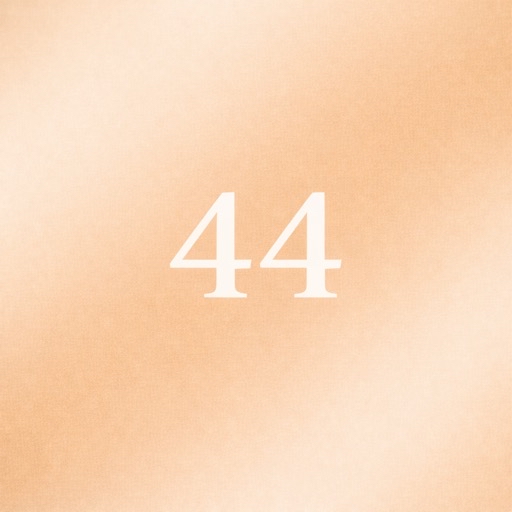 エンジェルナンバー44を表す金色背景の数字デザインアイキャッチ
