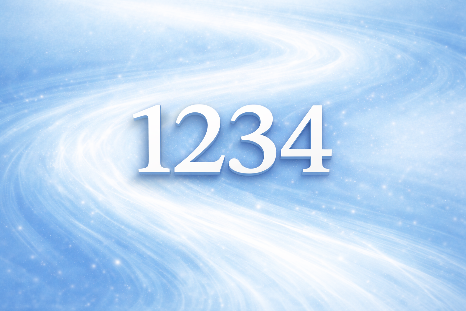 水色の川を背景としたエンジェルナンバー2134の待ち受け画像