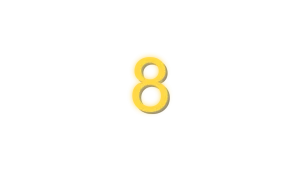 金色のエンジェルナンバー8の待ち受け画像