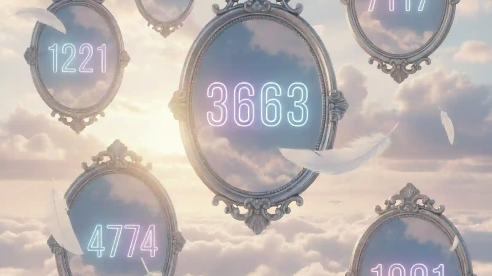 左右対称の数字で表現したミラーエンジェルナンバーのイメージ待受画像