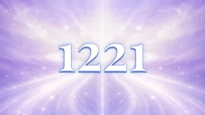 紫色のエンジェルナンバー1221の待ち受け画像