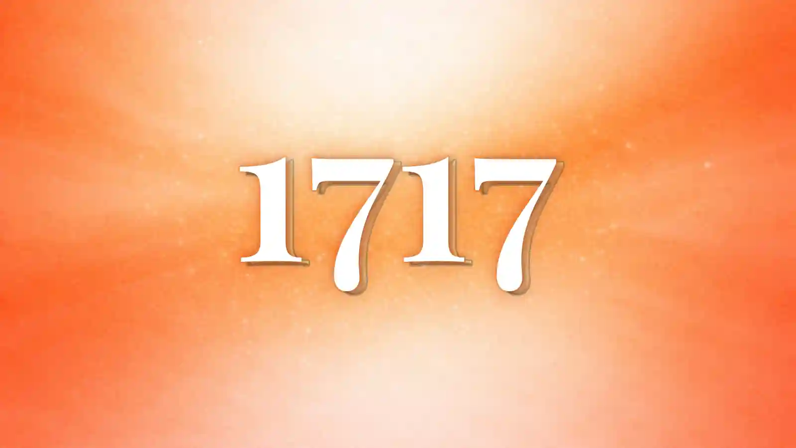 橙色背景と白文字のエンジェルナンバー1717の美しい待ち受け壁紙