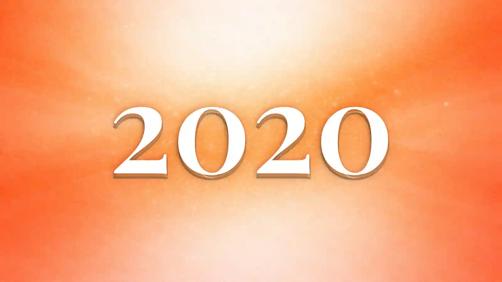 橙色のエンジェルナンバー2020の待ち受け画像