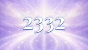 紫色のエンジェルナンバー2332の神秘的な待ち受け壁紙