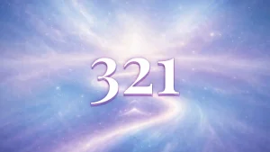 青紫色のエンジェルナンバー321の待ち受け画像