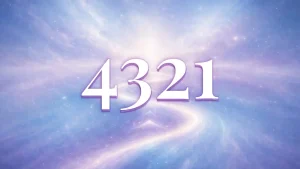 青紫色のエンジェルナンバー4321の待ち受け画像